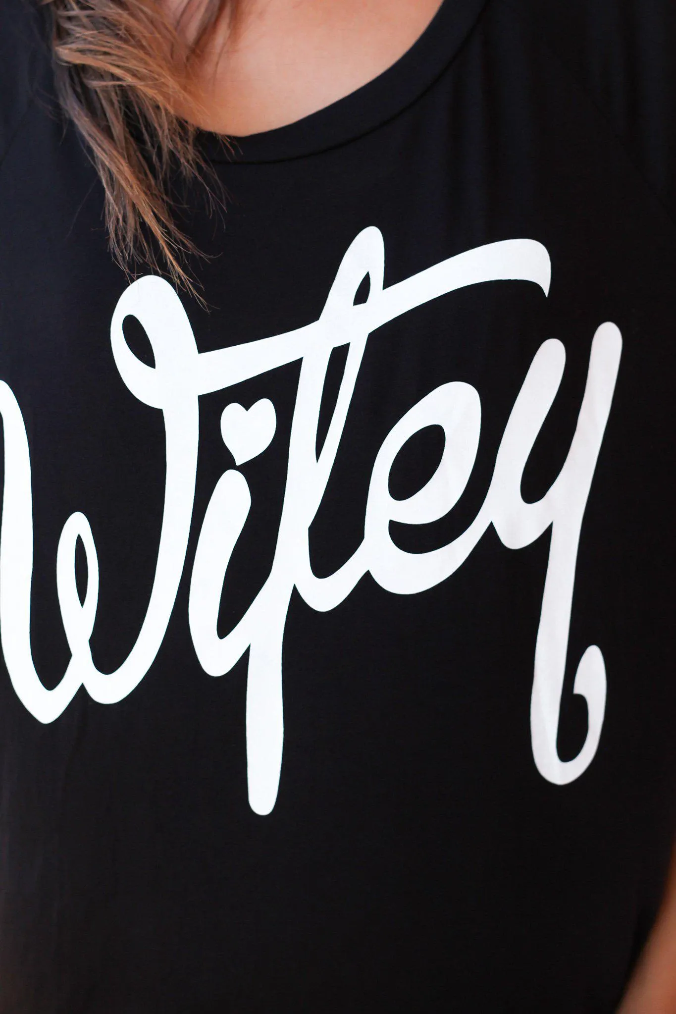 Black And White “Wifey” Top