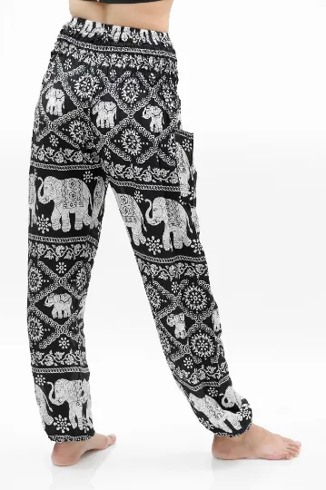 Black ELEPHANT Pants Women Boho Pants Hippie Pants Yoga