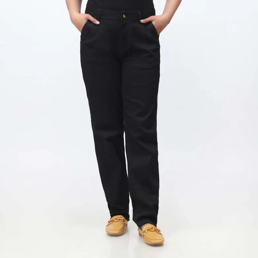 Black Regular Fit Denim Pant PW3682