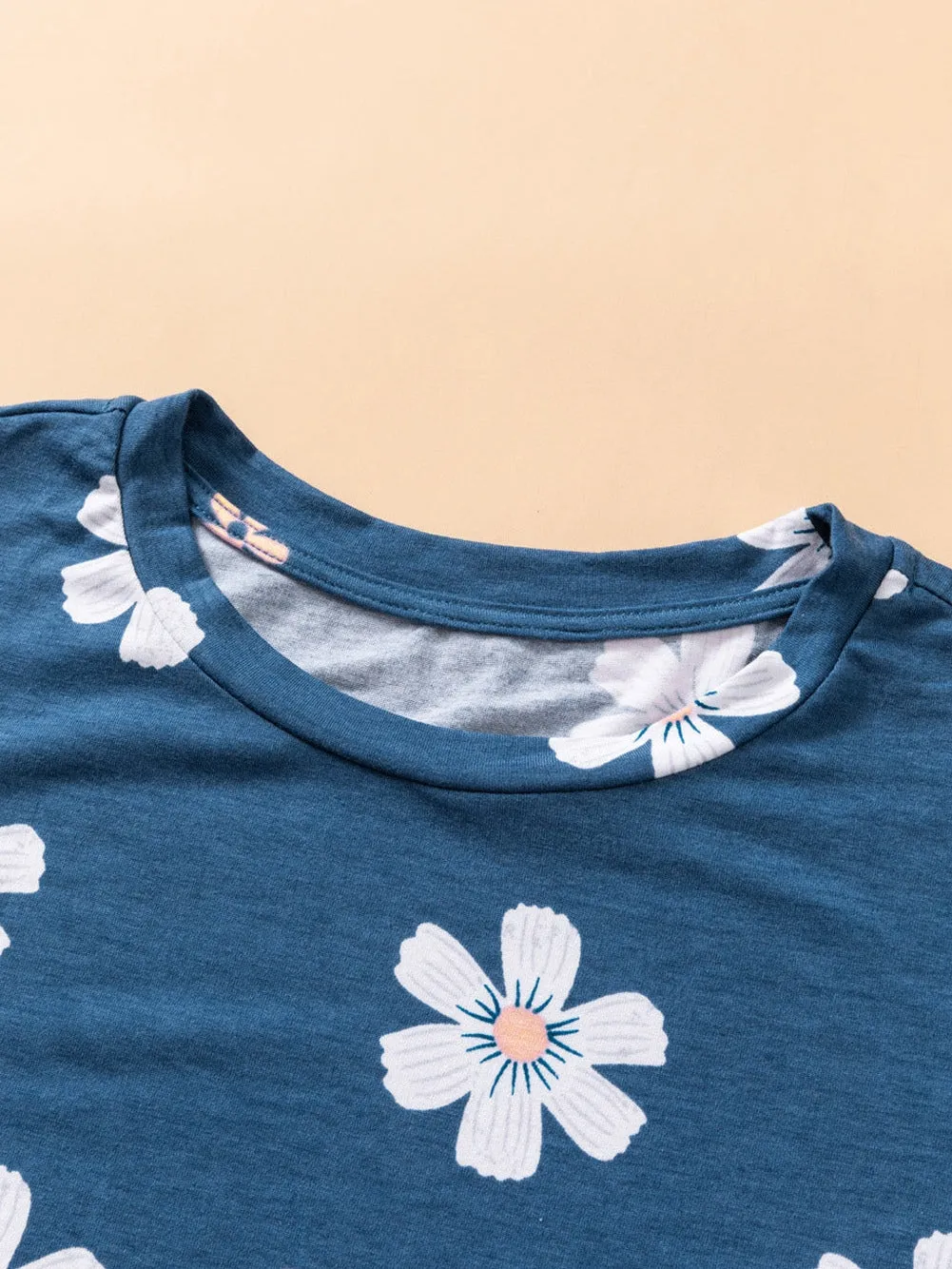 Blue Blossom Printed Top