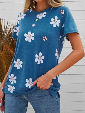 Blue Blossom Printed Top