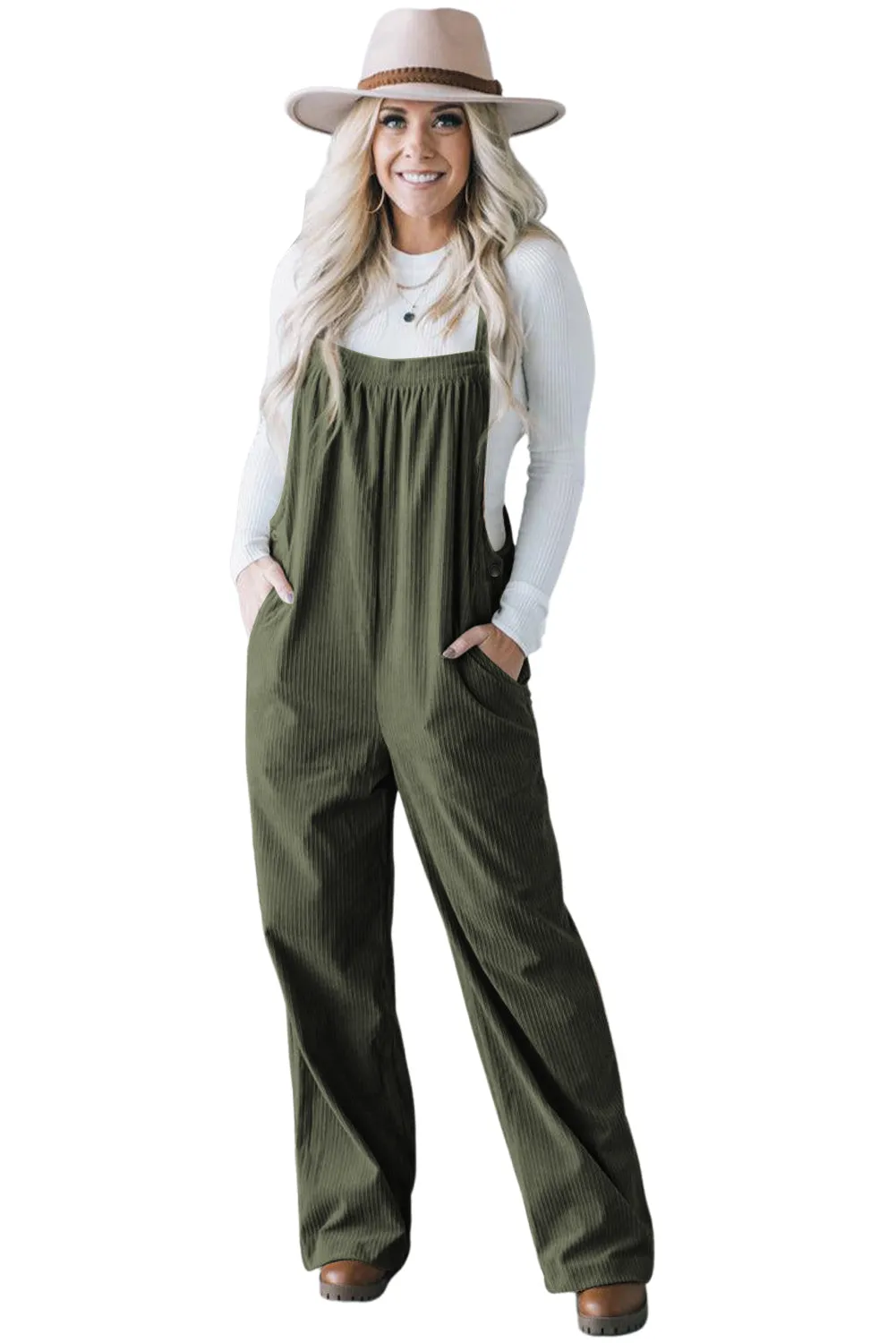 Bohemian Style Corduroy Jumpsuit