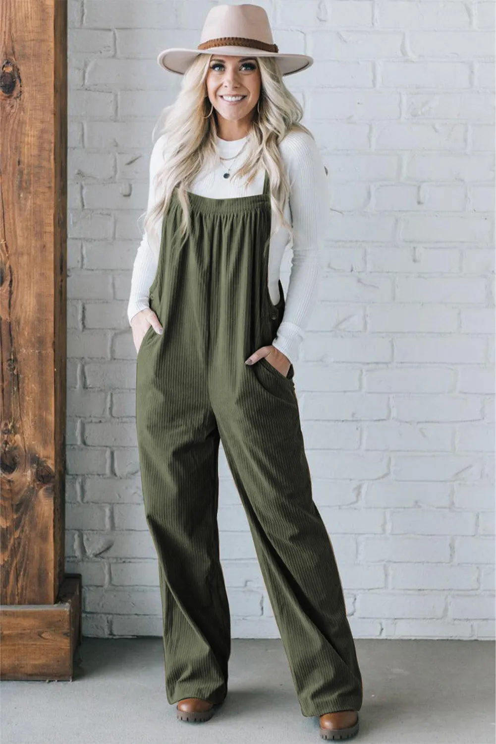 Bohemian Style Corduroy Jumpsuit