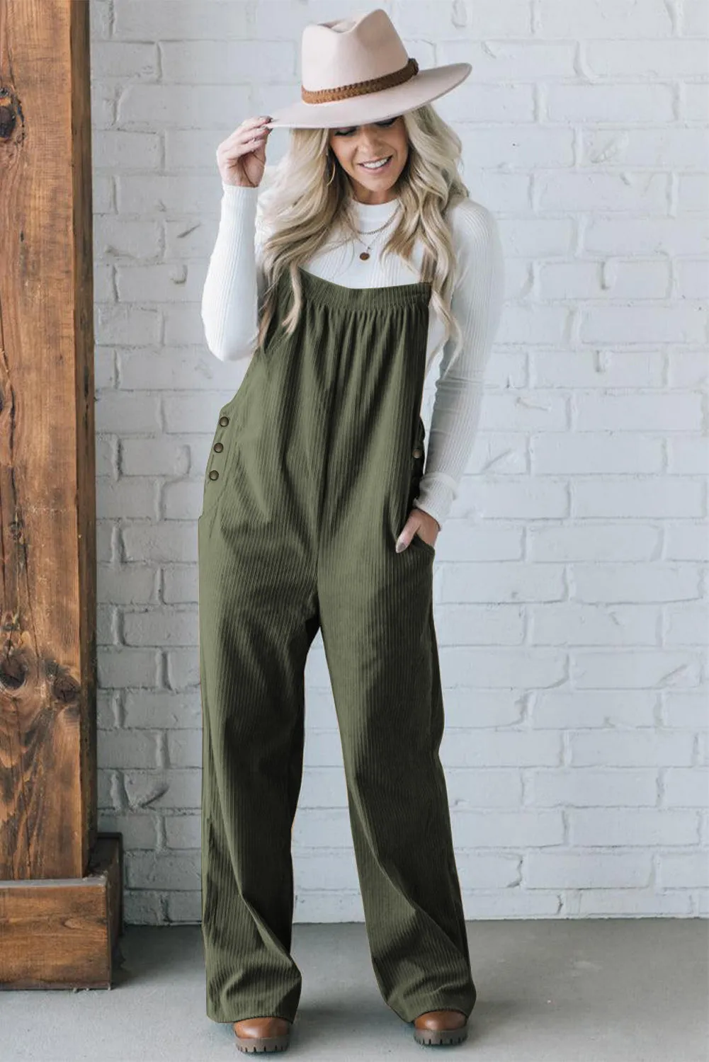 Bohemian Style Corduroy Jumpsuit