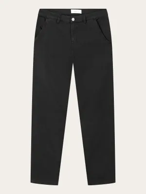 CALLA tapered mid-rise canvas workwear pants - Black Jet