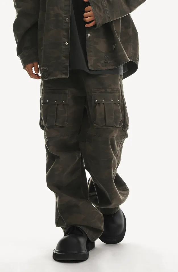 Camouflage Multi Pocket Work Cargo Pants