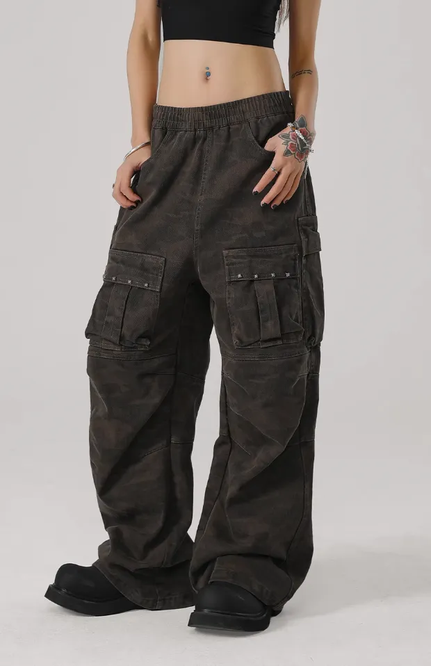 Camouflage Multi Pocket Work Cargo Pants