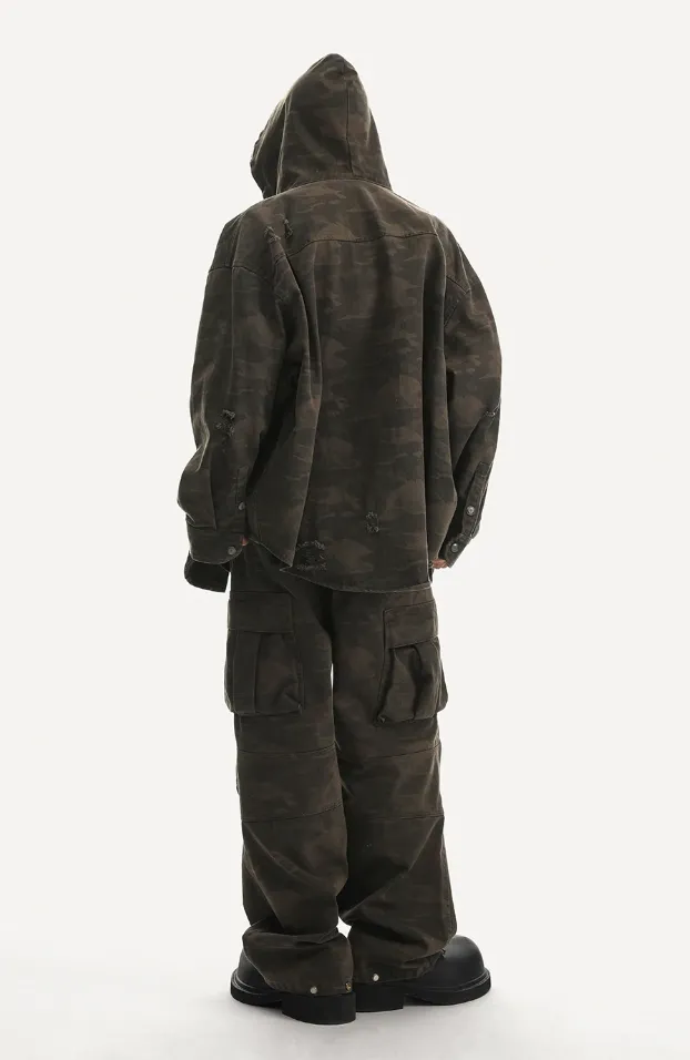 Camouflage Multi Pocket Work Cargo Pants