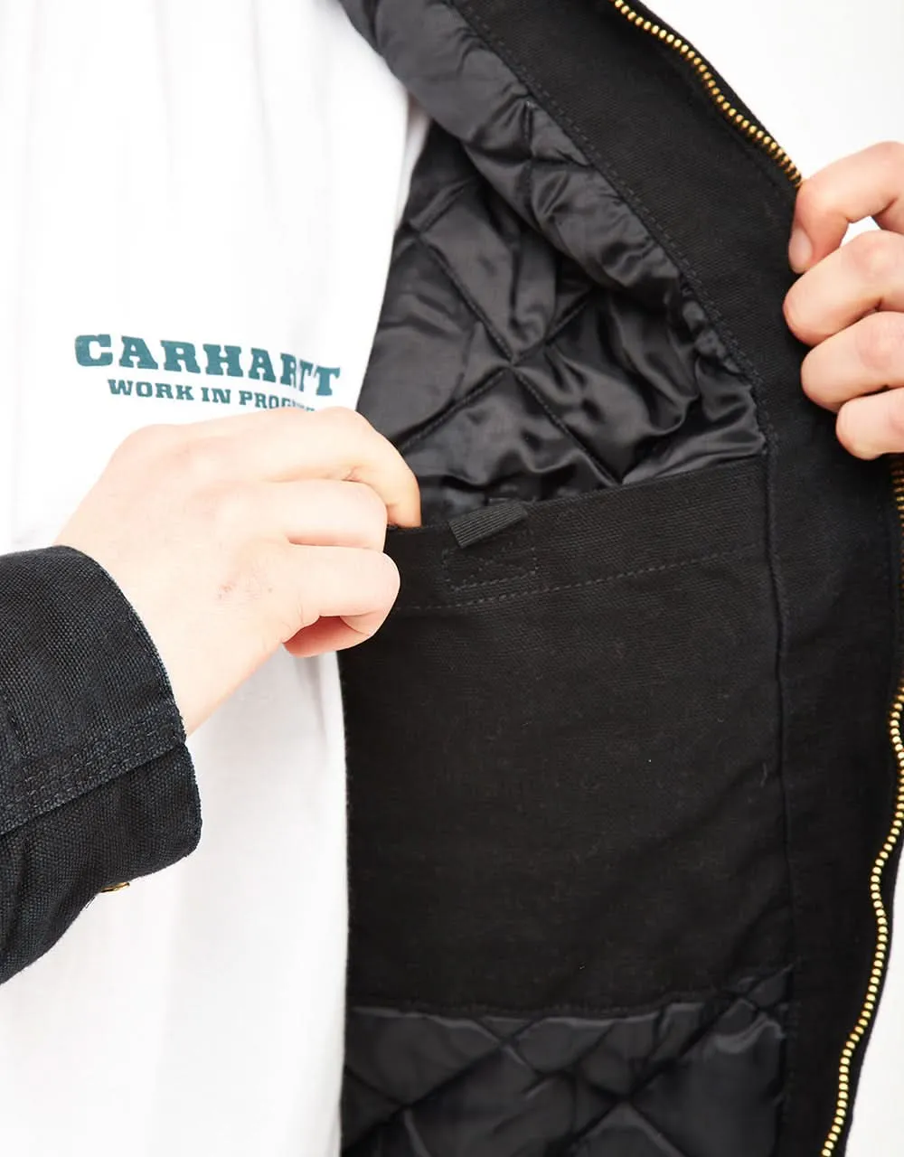 Carhartt WIP OG Detroit Jacket - Black/Black (Aged Canvas)