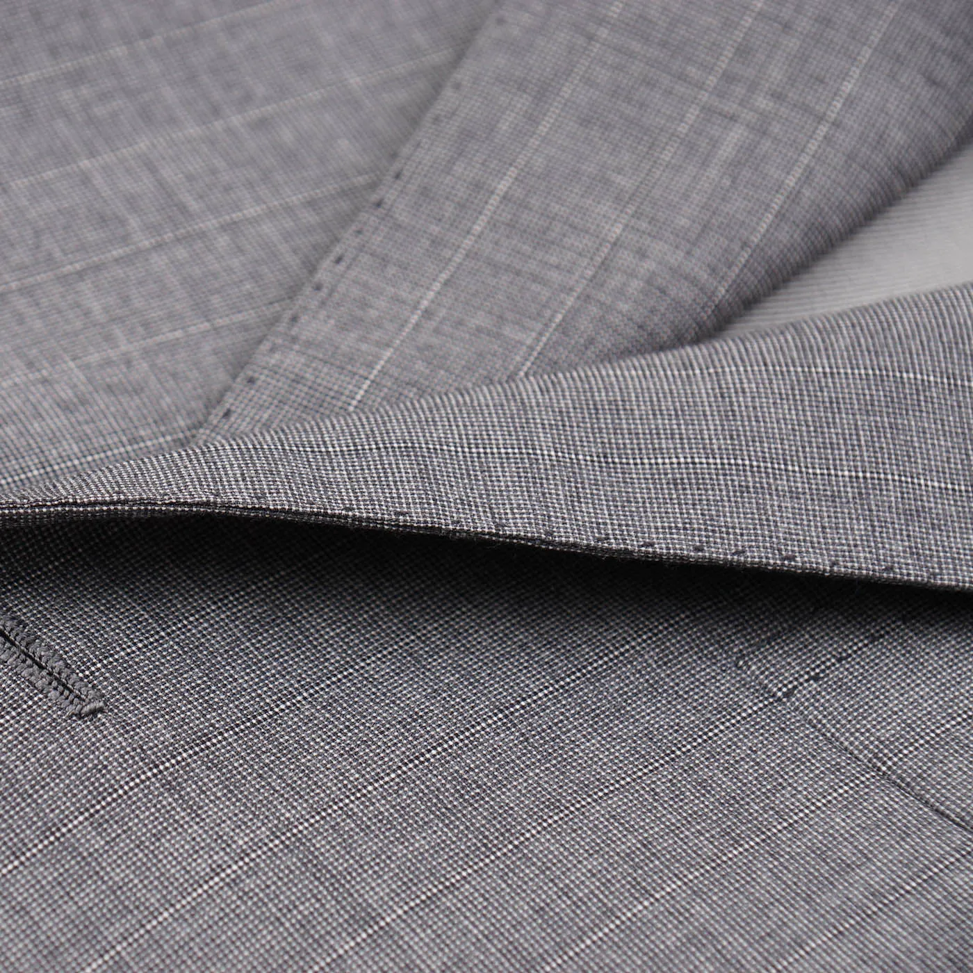 Cesare Attolini Lighter Gray Striped Wool Suit