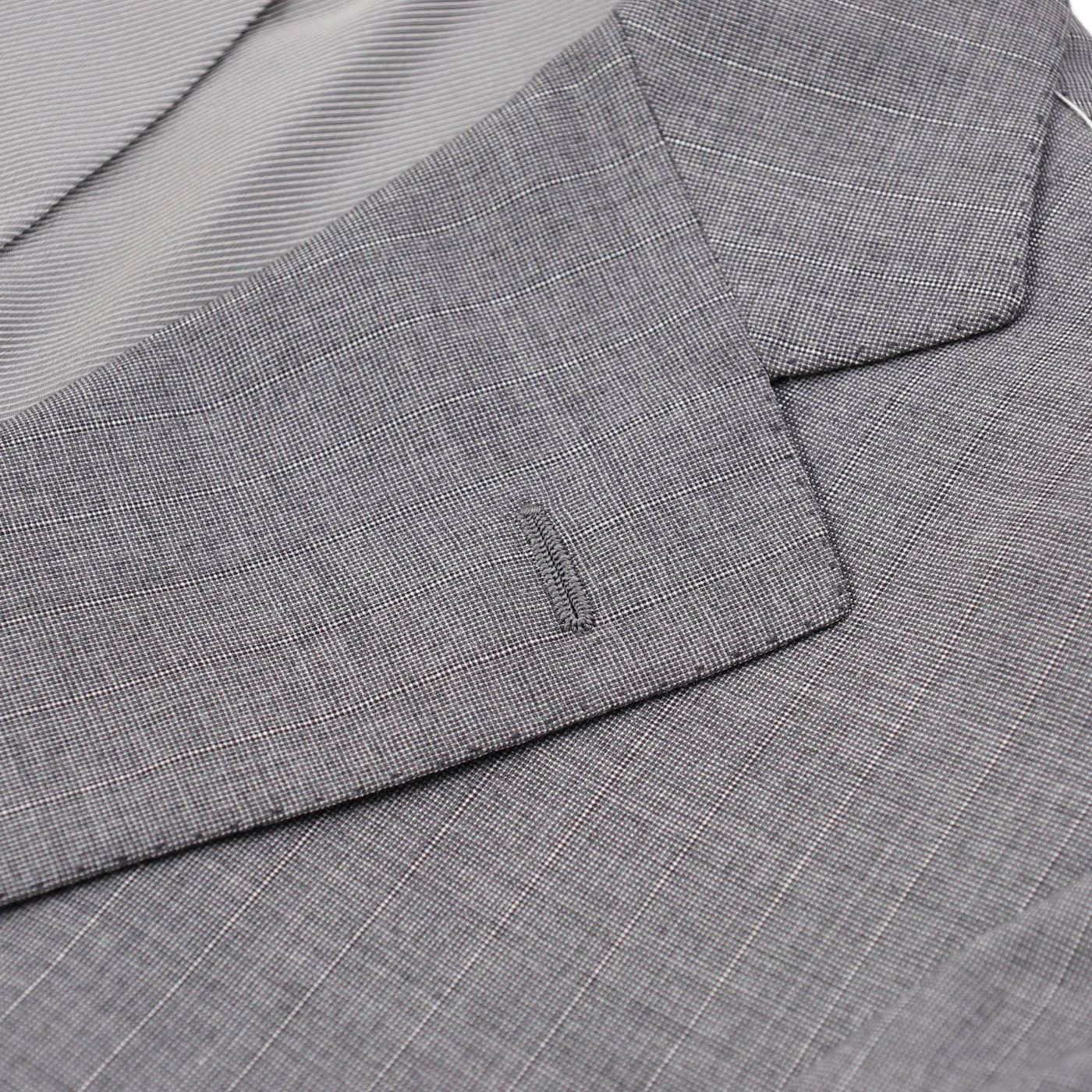 Cesare Attolini Lighter Gray Striped Wool Suit