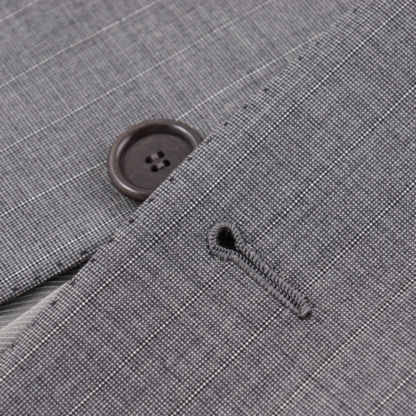 Cesare Attolini Lighter Gray Striped Wool Suit