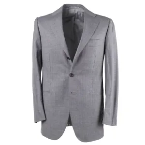 Cesare Attolini Lighter Gray Striped Wool Suit