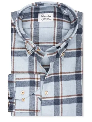 Checked Flannel Shirt Blue