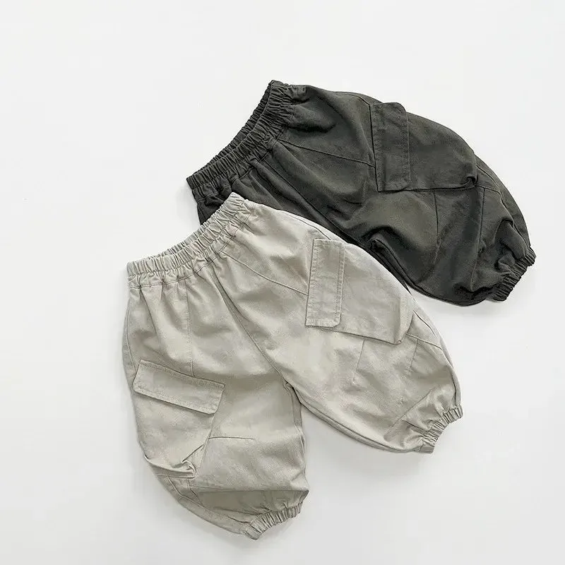 Children's Solid Cargo Pants