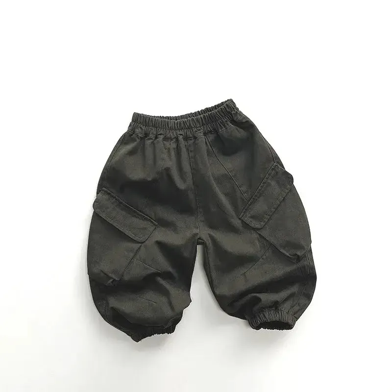 Children's Solid Cargo Pants