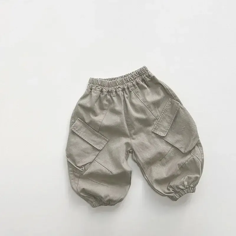 Children's Solid Cargo Pants