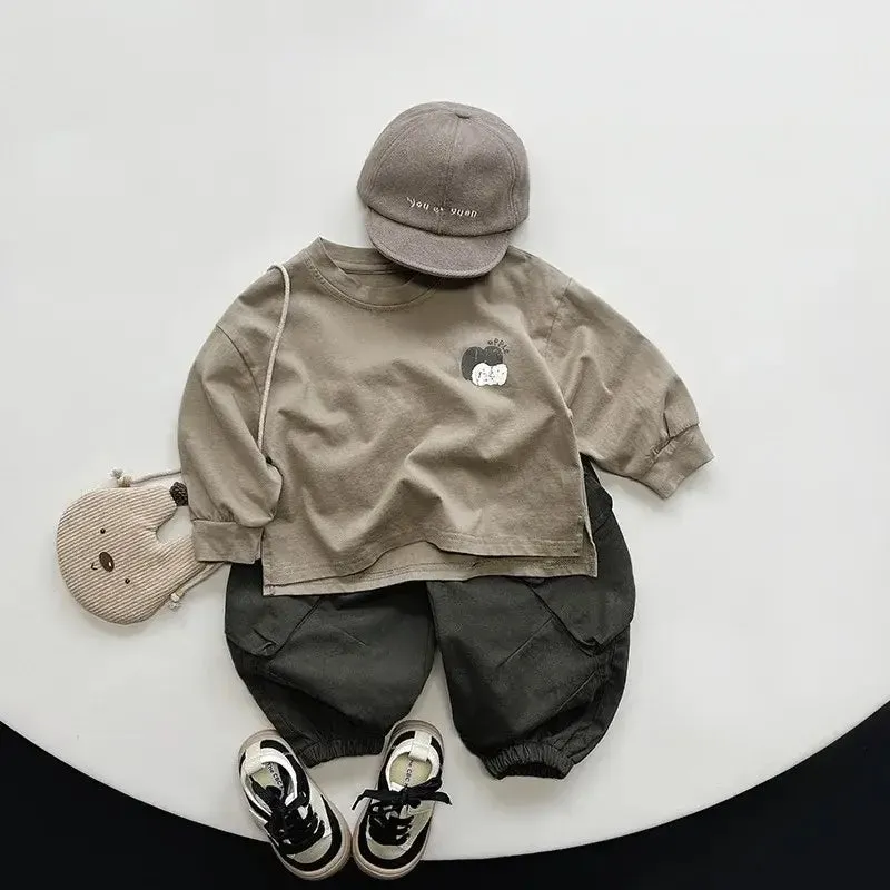 Children's Solid Cargo Pants