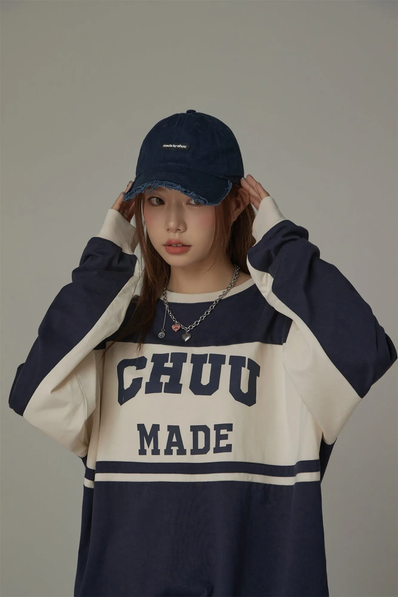 Chuu Made Color Matching Loose Fit T-Shirt