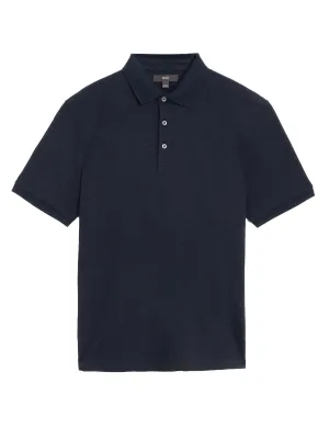 Cotton Blend Jacquard Polo Shirt