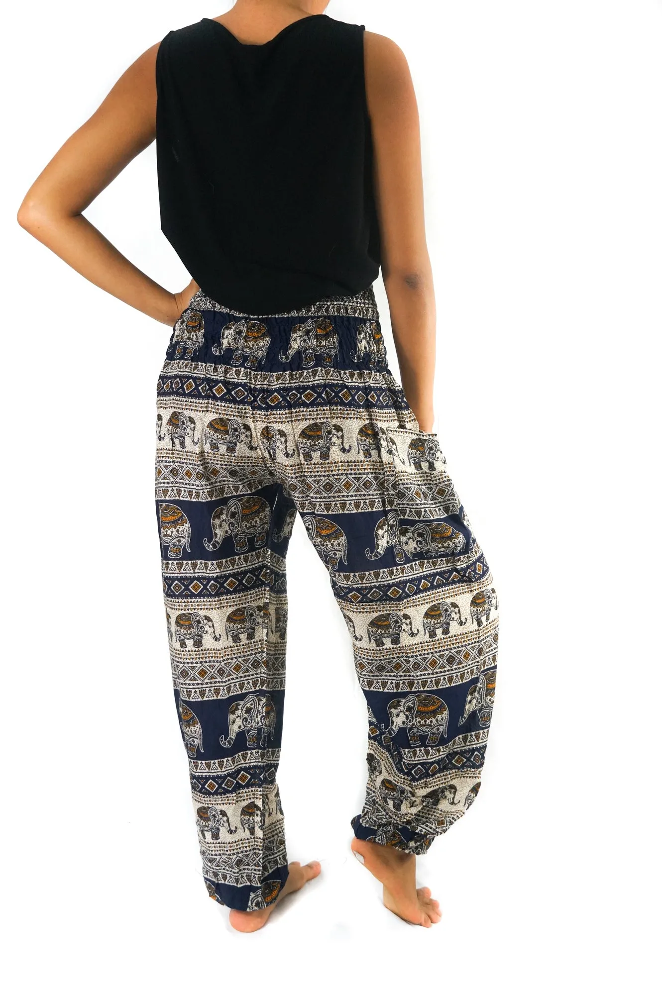 Dark Blue ELEPHANT Women Harem Pants Boho Pants Hippie Pants