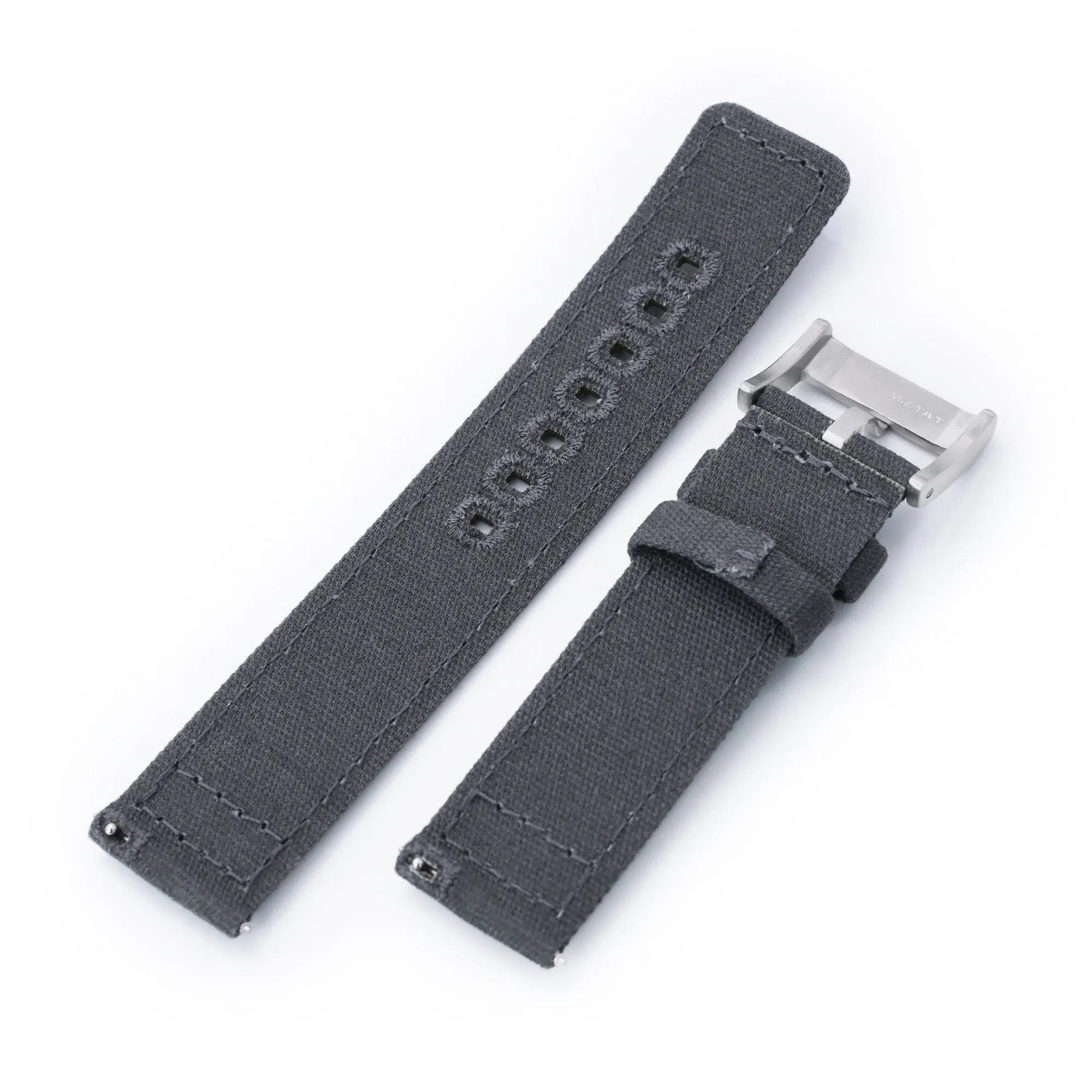 Dark Grey Quick Release Canvas Watch Strap