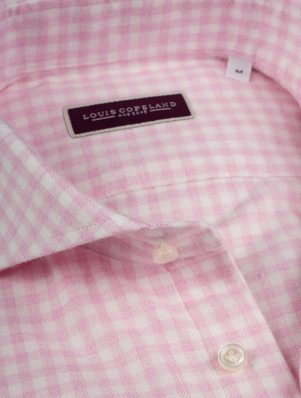 Flannel Gingham Slim Fit Pink