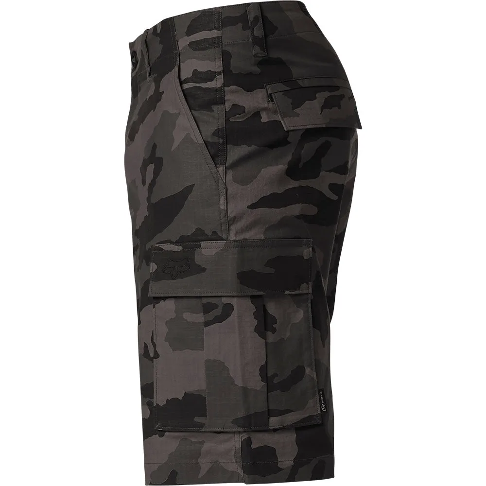 Fox Racing  Mens Black Camo Slambozo Camo 2.0 Shorts Cargo Pockets Casual Stretch