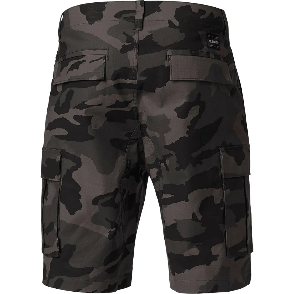 Fox Racing  Mens Black Camo Slambozo Camo 2.0 Shorts Cargo Pockets Casual Stretch