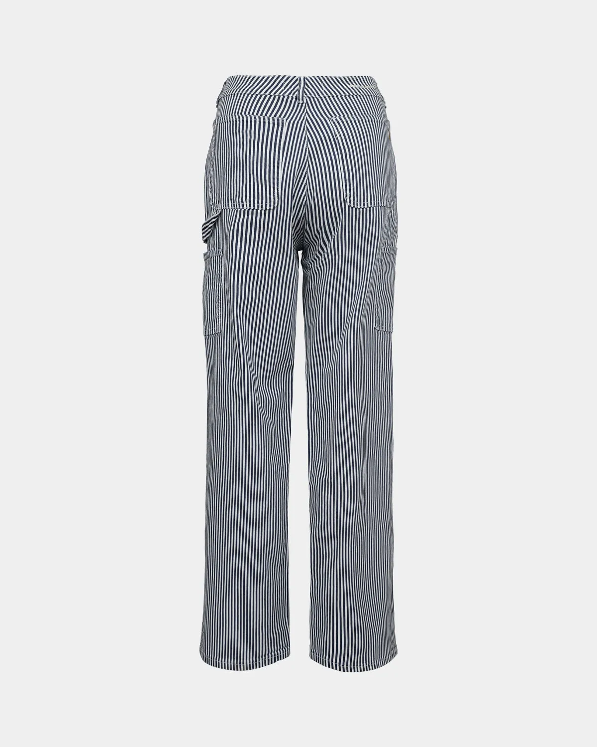 GITTESW TROUSERS - Dark Blue striped