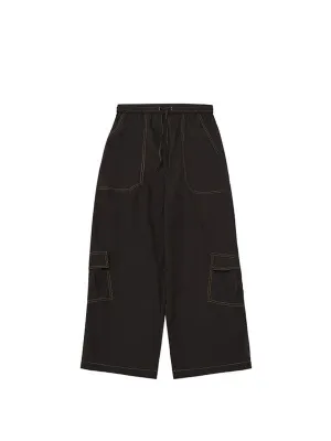 Loose Fit Black Cargo Pants