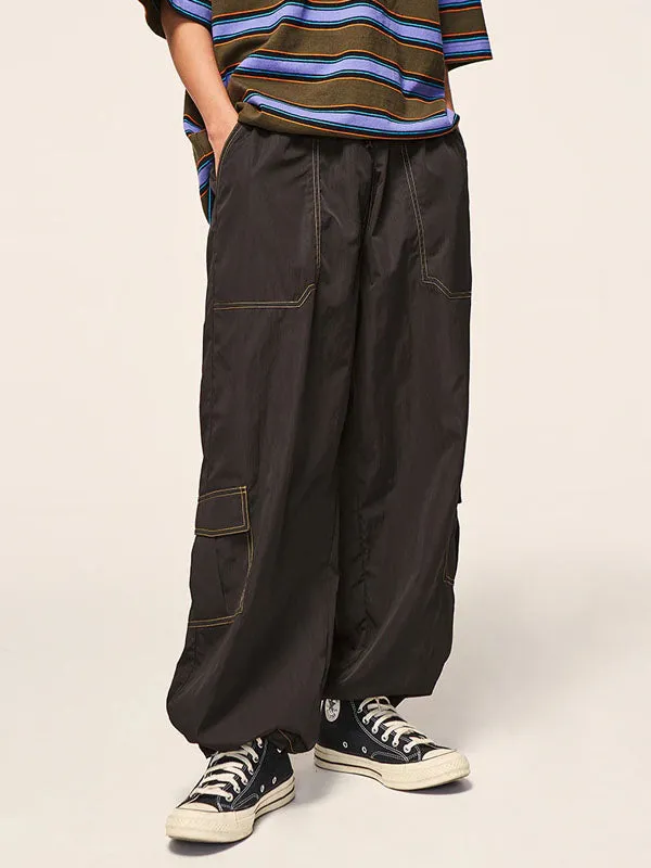 Loose Fit Black Cargo Pants