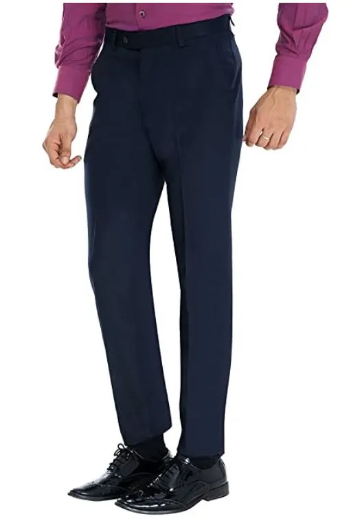 MANQ Men's Slim Fit Formal Trousers