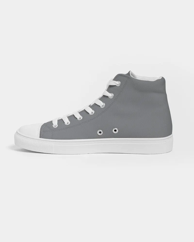 Medium Dark Gray Men's High-top Canvas Sneakers | Men's | Medium Dark Pale Gray | C0M0Y0K60