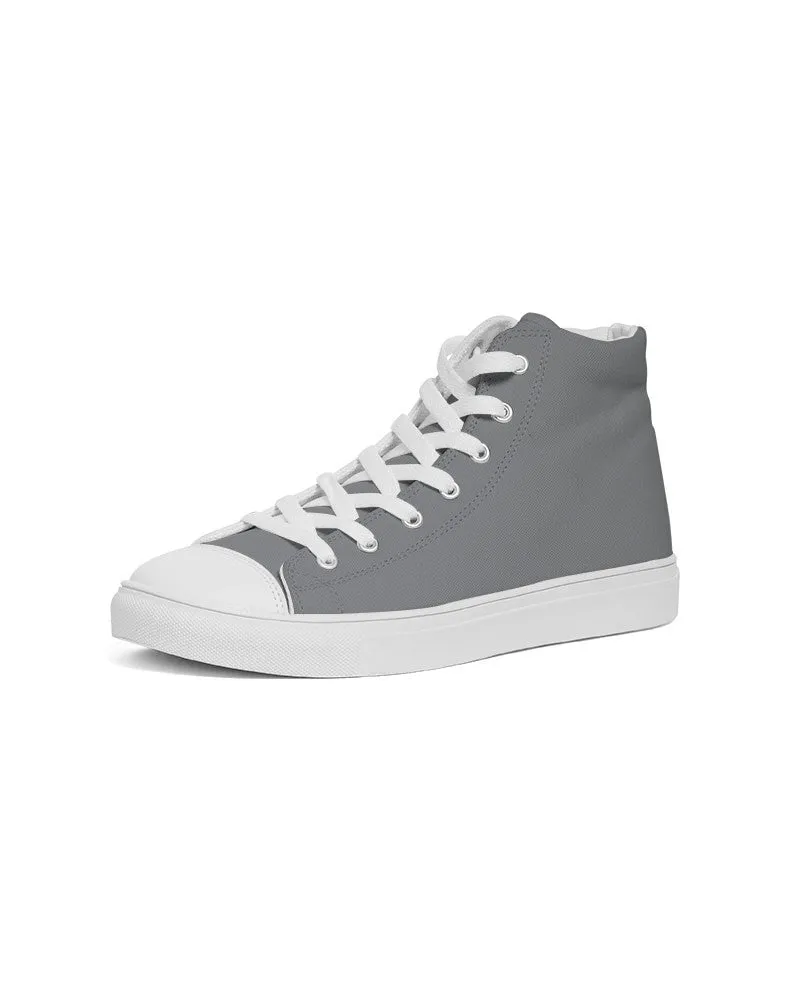 Medium Dark Gray Men's High-top Canvas Sneakers | Men's | Medium Dark Pale Gray | C0M0Y0K60