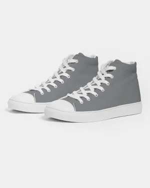 Medium Dark Gray Men's High-top Canvas Sneakers | Men's | Medium Dark Pale Gray | C0M0Y0K60