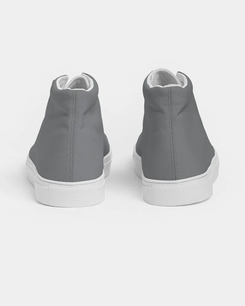 Medium Dark Gray Men's High-top Canvas Sneakers | Men's | Medium Dark Pale Gray | C0M0Y0K60