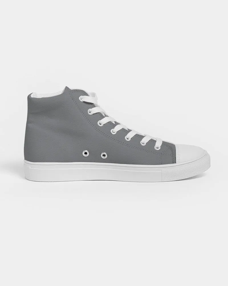 Medium Dark Gray Men's High-top Canvas Sneakers | Men's | Medium Dark Pale Gray | C0M0Y0K60