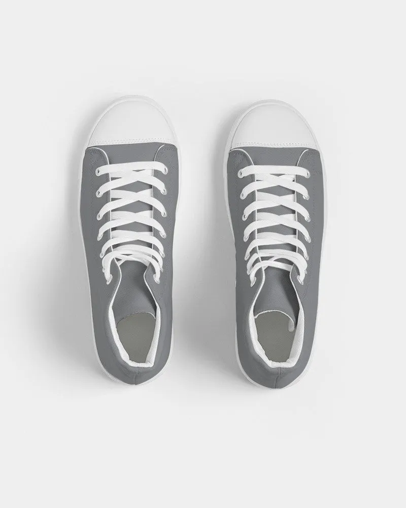 Medium Dark Gray Men's High-top Canvas Sneakers | Men's | Medium Dark Pale Gray | C0M0Y0K60