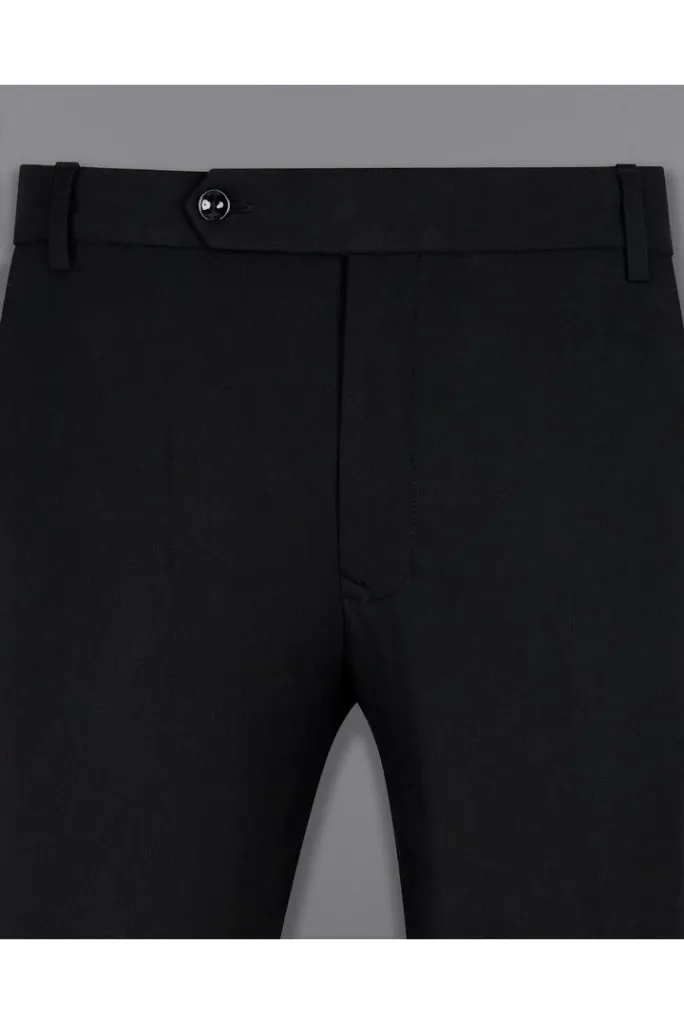 Men's Black Pants Male Casual Solid Color Comfortable Quality Pure Color Trouser