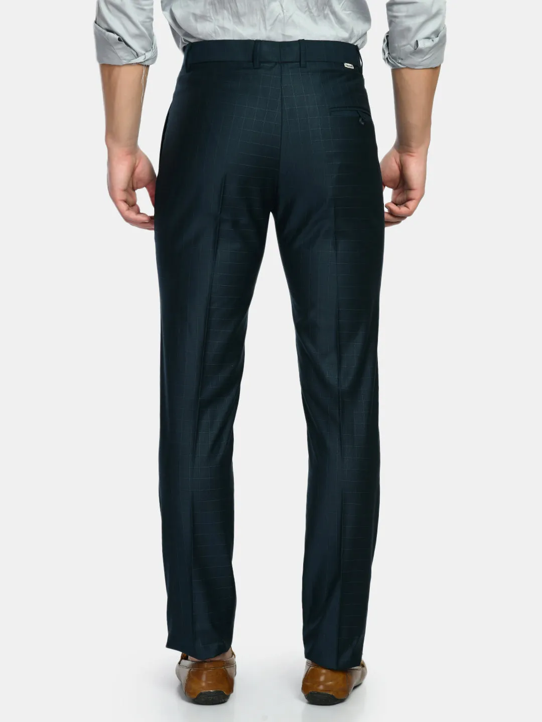 Men's Navy Blue Slim Fit Formal Pant