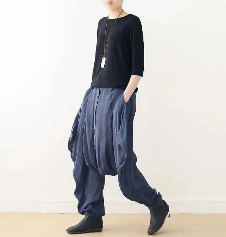 Pants for Women Elegant Linen Harem Pants