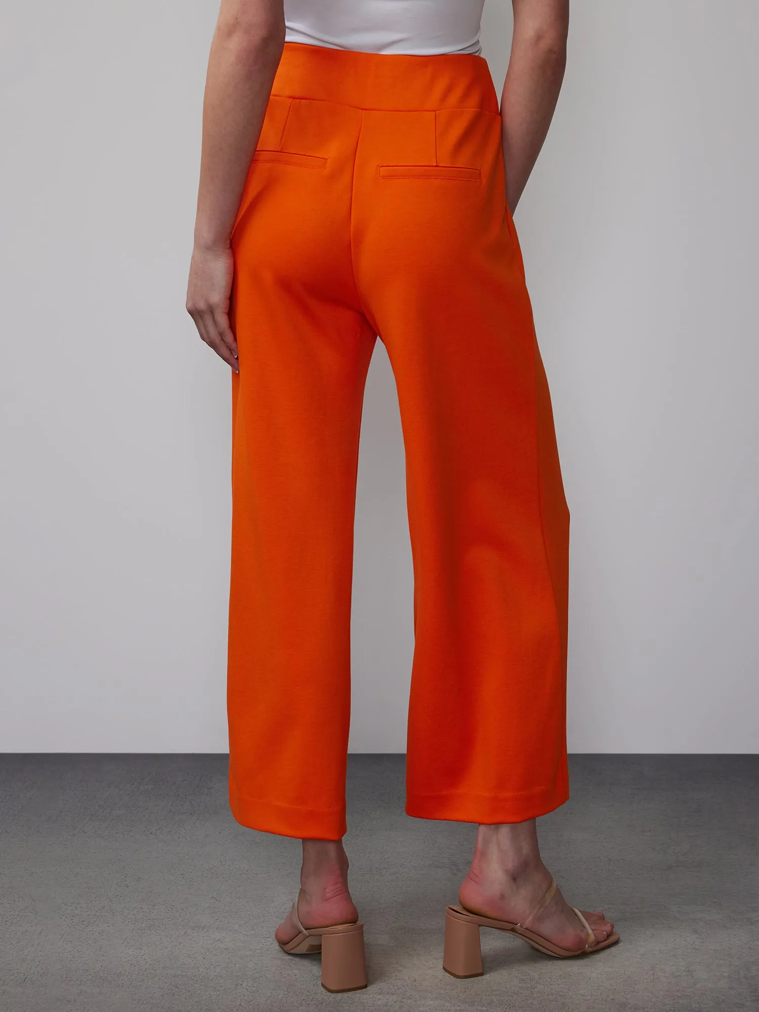 Ponte Pull On Palazzo Crop Pant