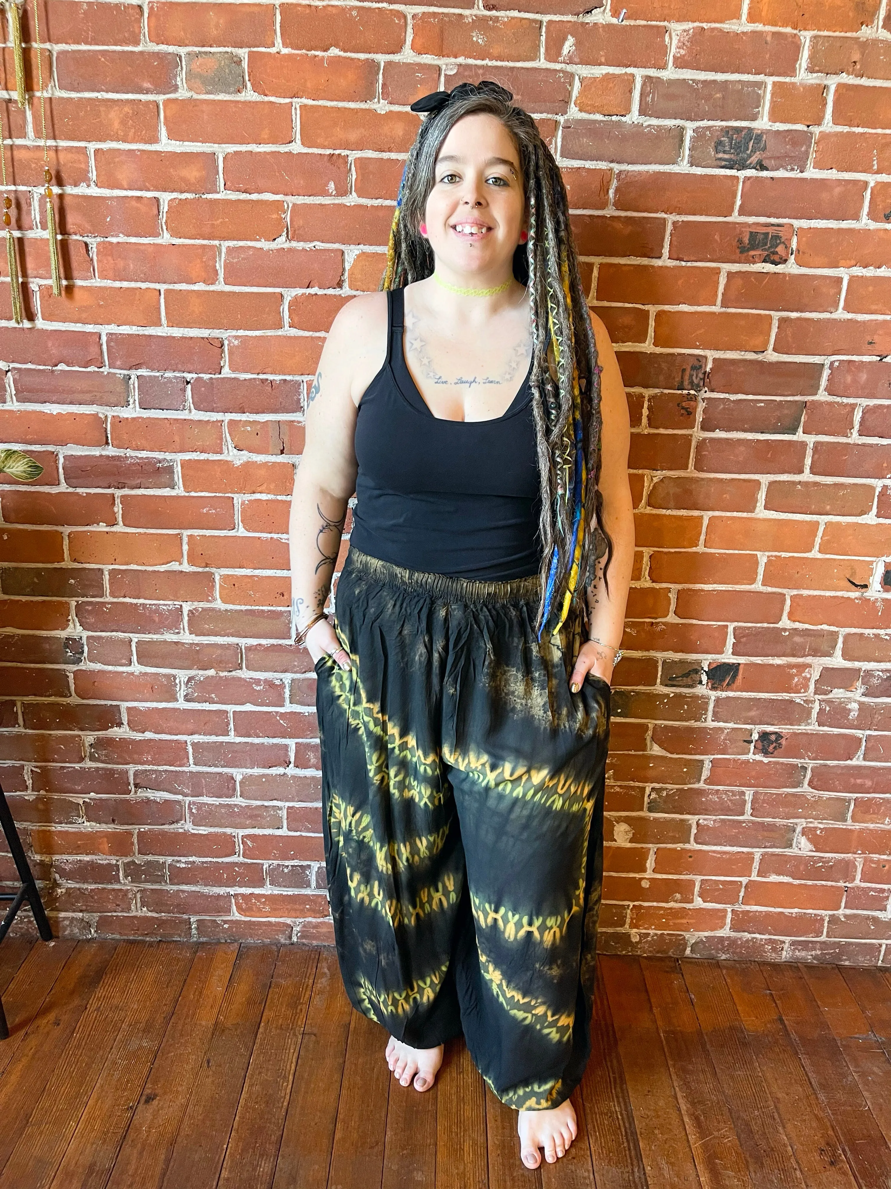 Raven Tie Dye Harem Pants Earth Tones