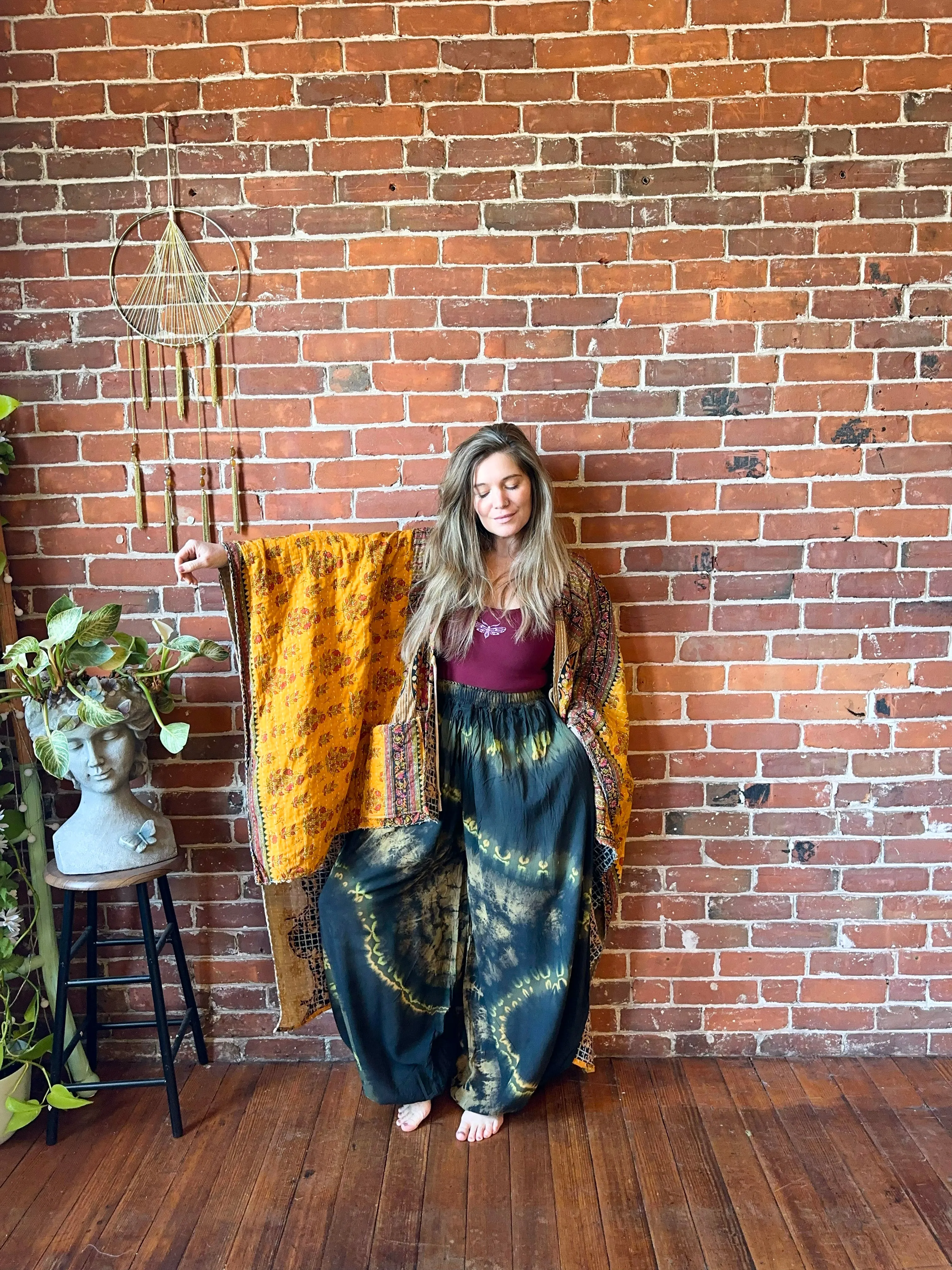 Raven Tie Dye Harem Pants Earth Tones