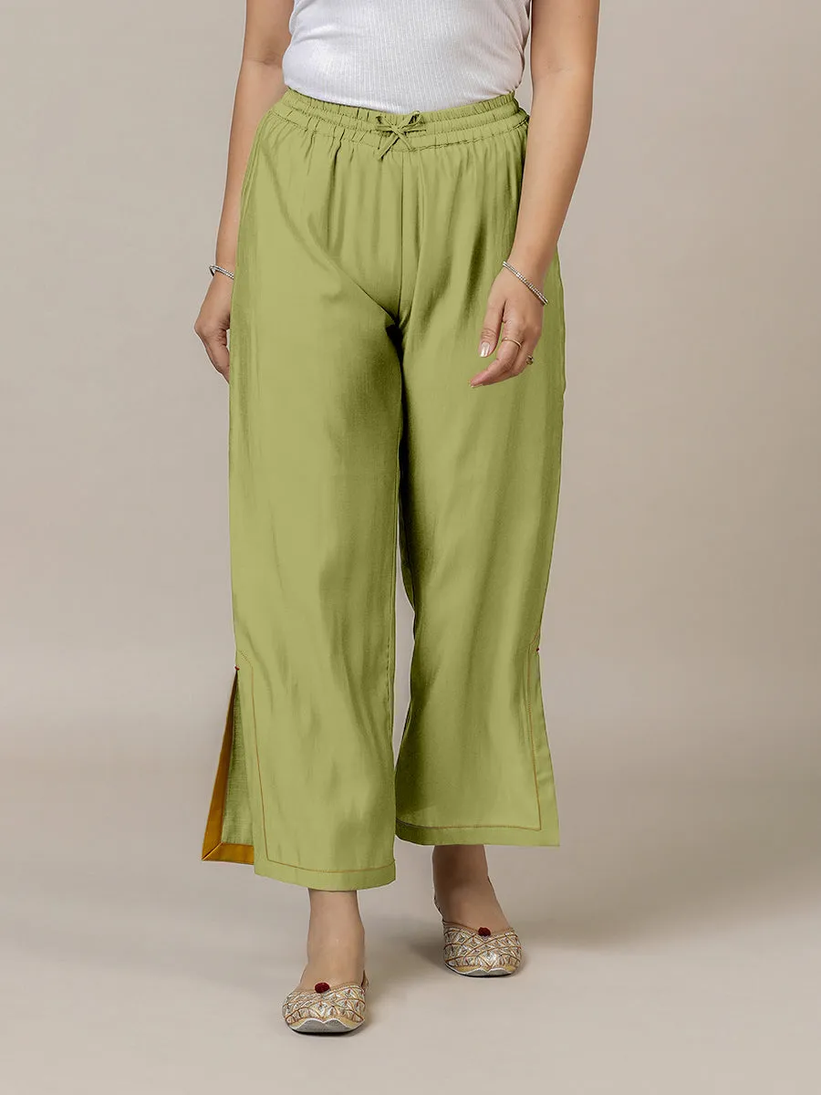 Saba x Rozaana | Pista Green Cotton Silk Pants