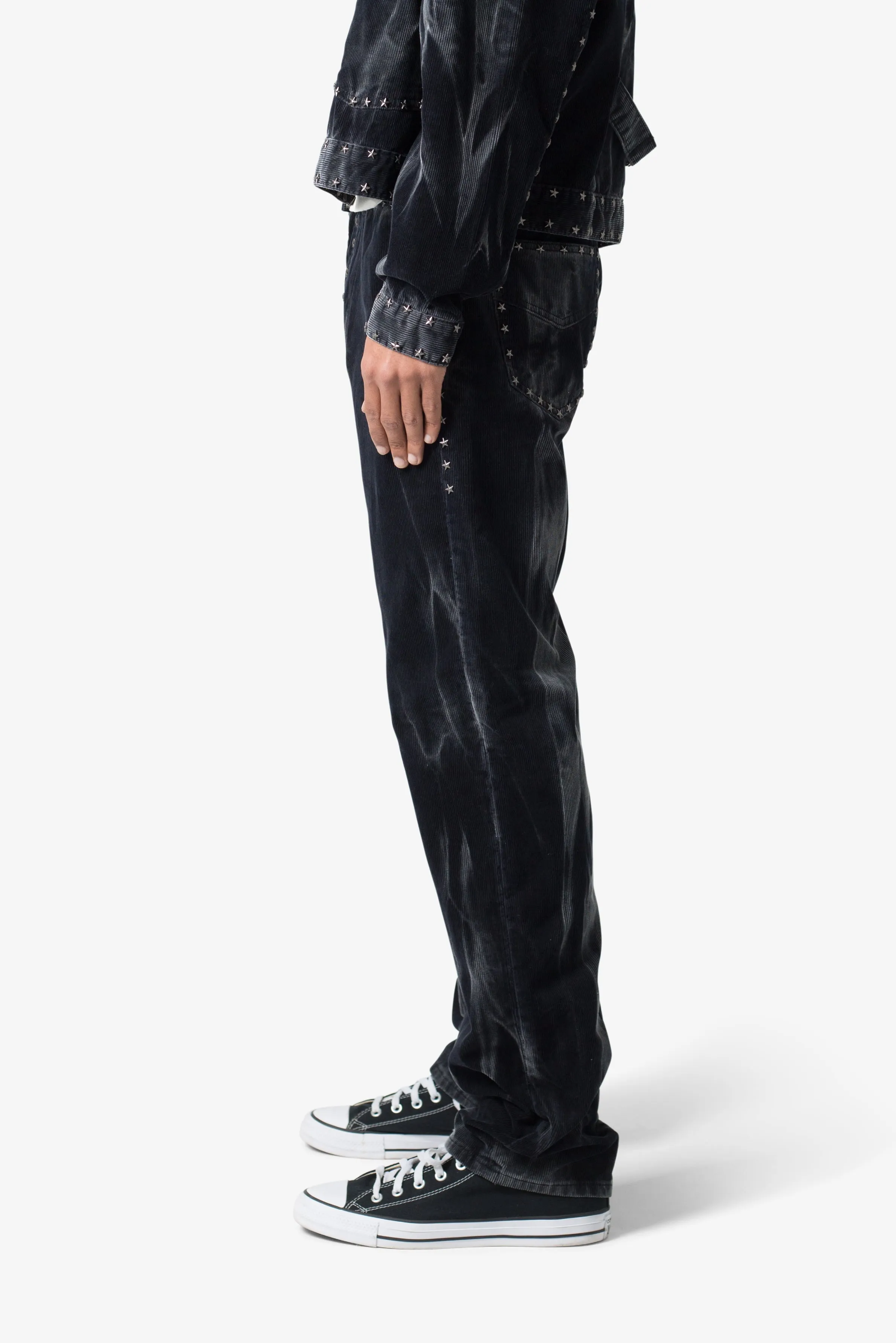 Star Studded Pants - Washed Black