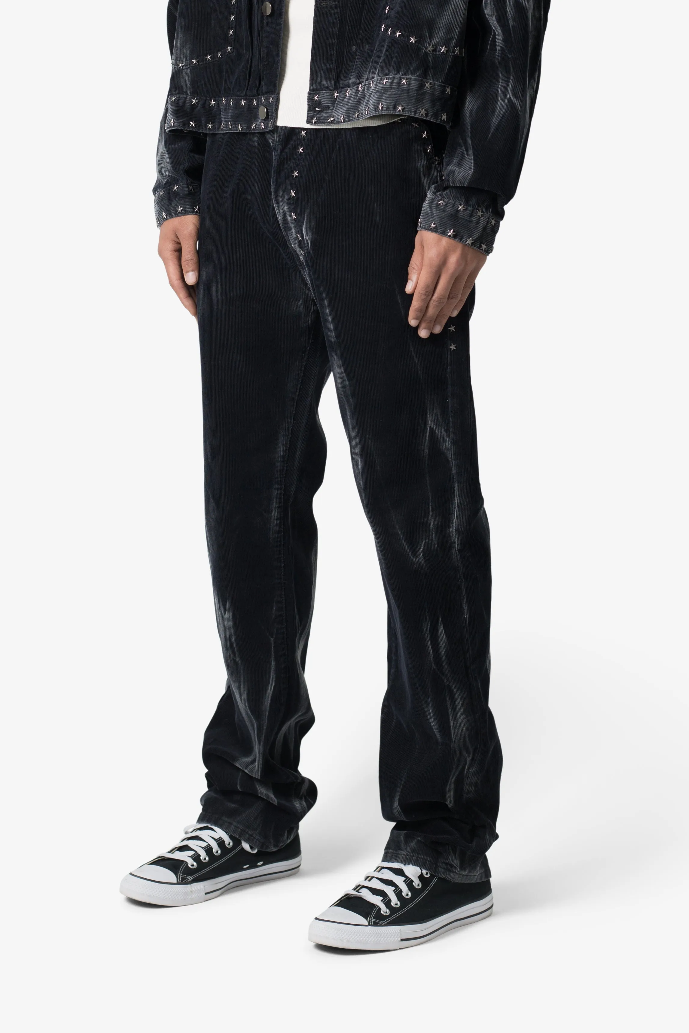 Star Studded Pants - Washed Black