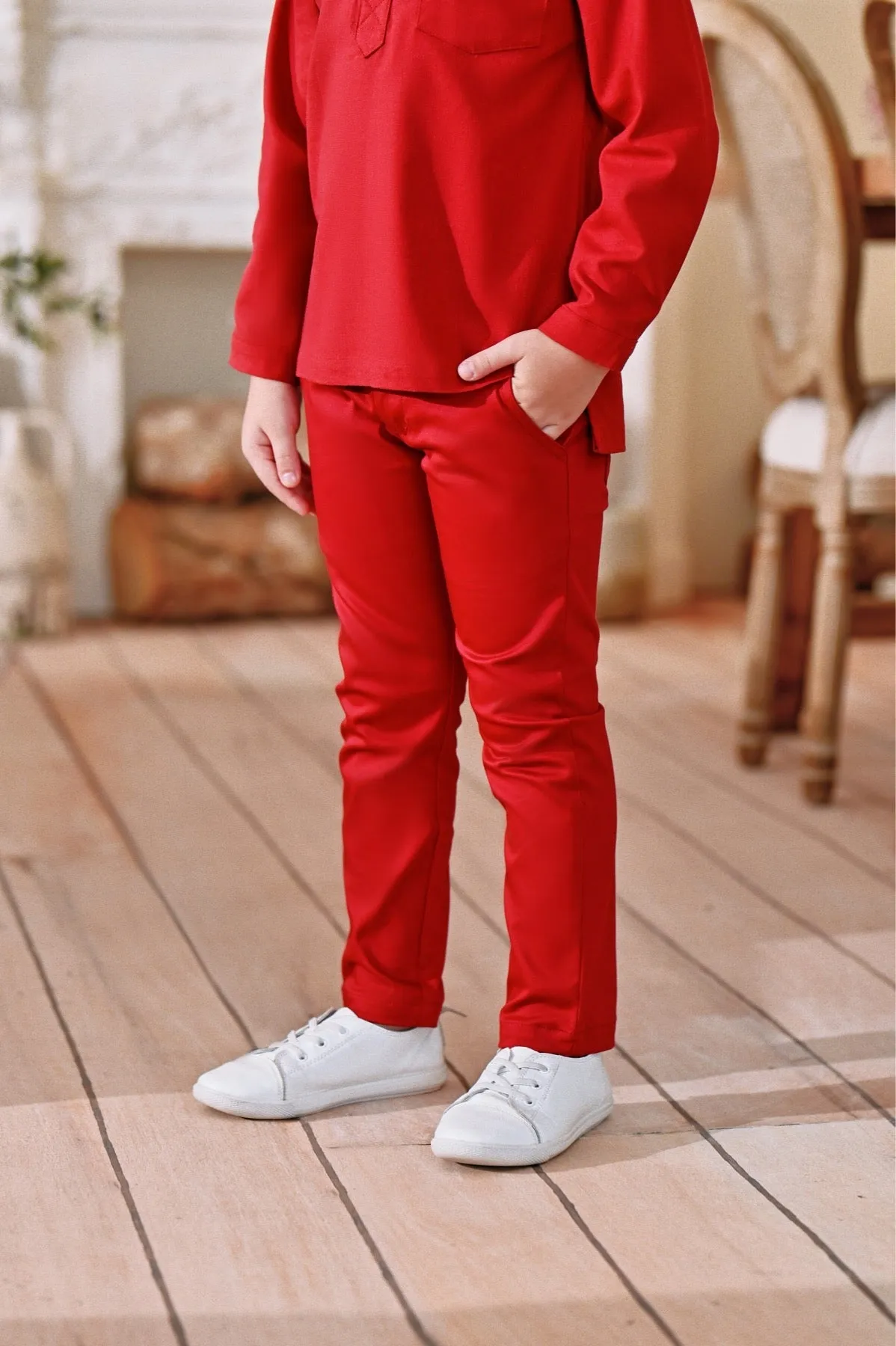 The Perfect Slim Fit Pants - Crimson Red