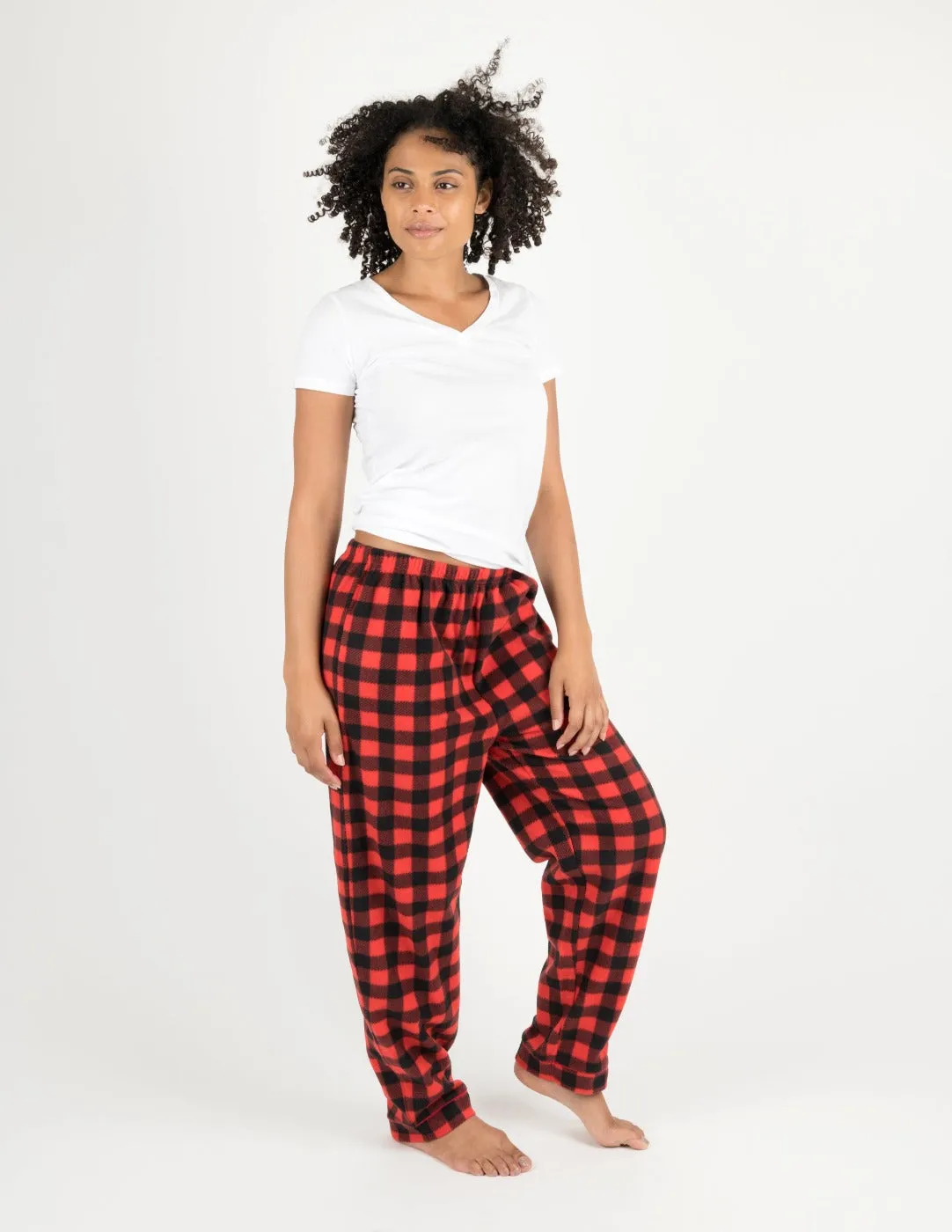 Women's Fleece Plaid Pants